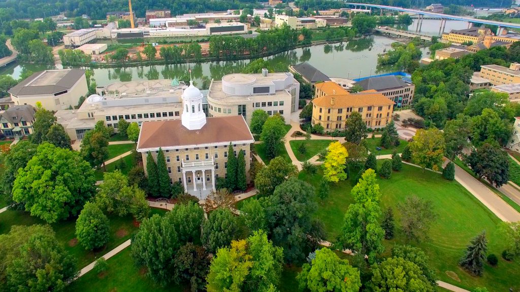 Aerial View of Beautiful College Campus
