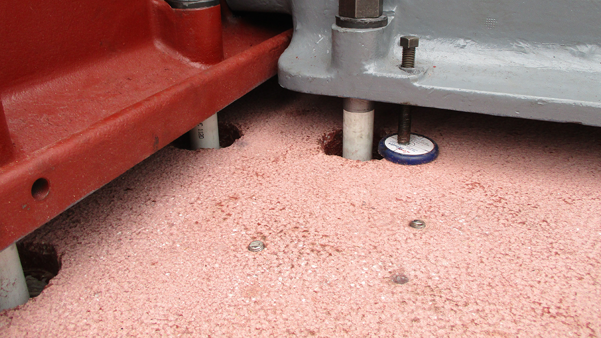 Grouting & Anchor Bolt Replacement Reduces Vibration of Compressor