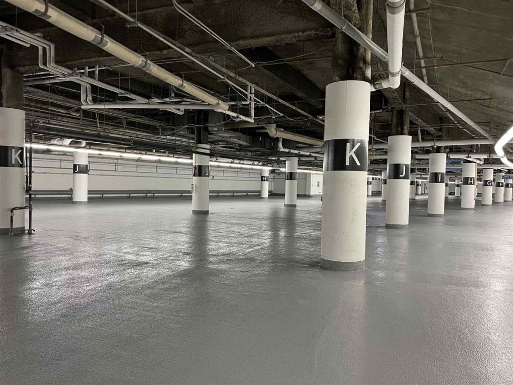 STRUCTURAL developed a comprehensive three-phase project schedule, including concrete repairs, waterproofing, and the installation of STRUCTURAL TECHNOLOGIES’ ElectrotechCP™ Impressed Current Cathodic Protection (ICCP) system across more than 52,000 square feet of the Massachusetts Department of Transportation (MassDOT) Parking Facility. This advanced corrosion protection solution with remote monitoring system ensures proactive corrosion prevention and extends the service life of the structure by over 30 years.