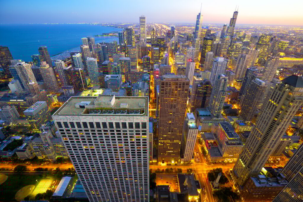 Chicago at dusk